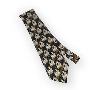 Vintage 1996 Star Trek Voyager 30 Year Anniversary Neck Tie TV Show Sci Fi silk